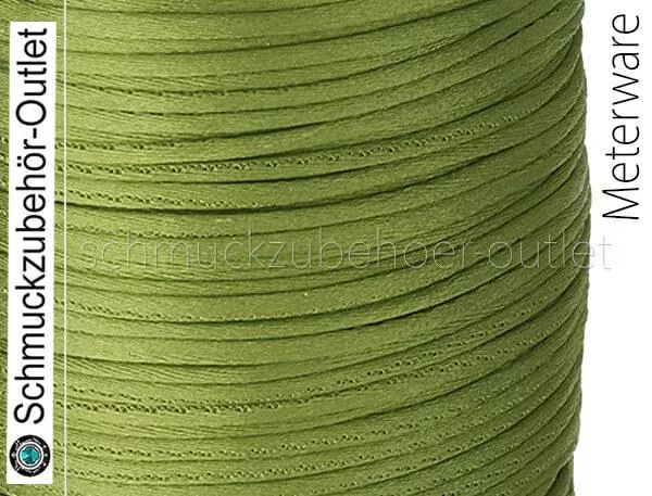 Satinband grün (Ø: 1,2 mm), Preis pro 1 Meter