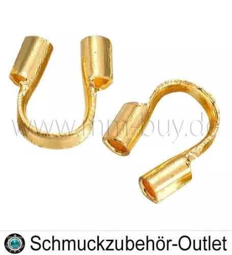 Drahtschützer goldfarben nickelfrei (für 0.45 mm Drahtstärke), 50 Stück