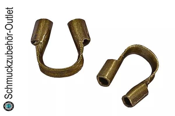 Schmuck Drahtschützer bronzefarben nickelfrei (für 0,5 mm Drahtstärke), 50 Stück