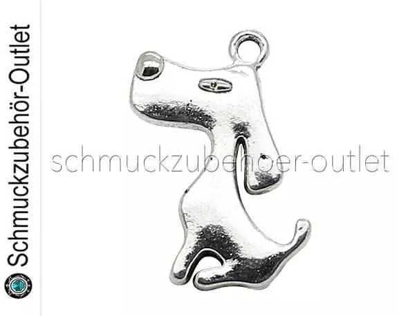 Schmuckanhänger Hund „Beagle“ (21 x 14 mm), 1 Stück