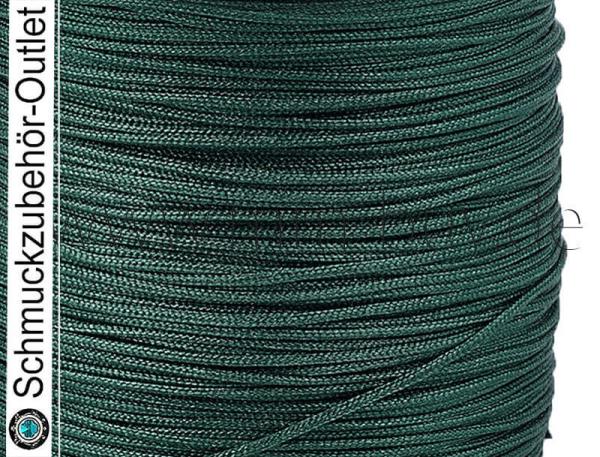 Textilband, Ø: 0.8 mm, dunkelgrün, 1 Rolle (45 Meter)