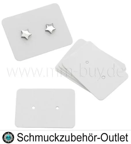 Schmuckkarten für Ohrringe, weiß, 25x35 mm, 20 Stück