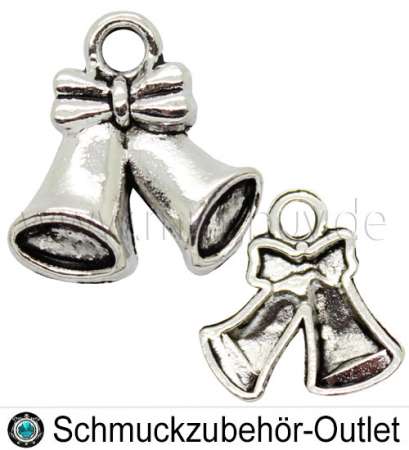 Schmuckanhänger, Glocken, 15x14 mm, 1 Stück