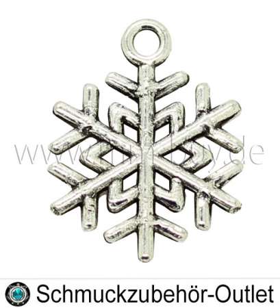 Schmuckanhänger, Schneeflocke, Ø: 17 mm, 1 Stück
