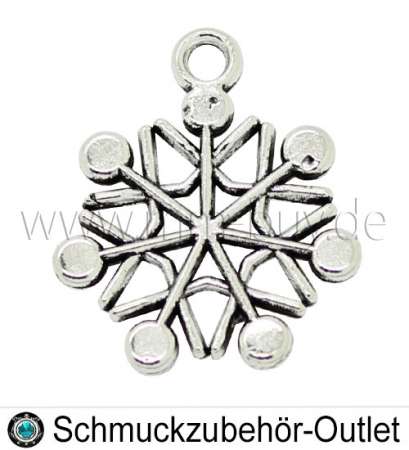 Schmuckanhänger, Schneeflocke, Ø: 16.5 mm, 1 Stück