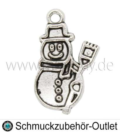 Schmuckanhänger, Schneemann, 22x13 mm, 1 Stück