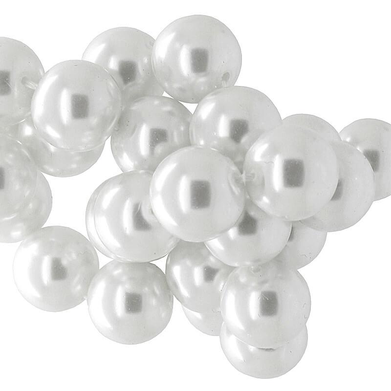 Wachsperlen in weiß, rund, 6 mm