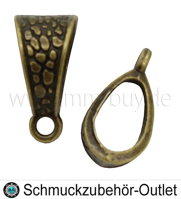 Anhängerösen, bronzefarben, 14x7mm, 1 Stück