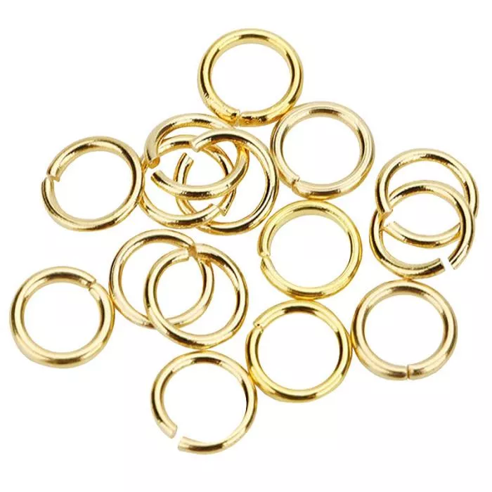 Edelstahl Biegeringe goldfarben (Ø: 5 x 0,7 mm), 20 Stück