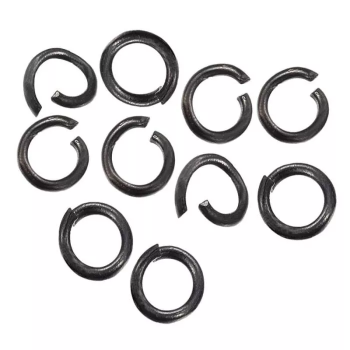 Edelstahl Biegeringe schwarz (Ø: 6 x 0,8 mm), 10 Stück Edelstahl Biegeringe schwarz (Ø: 6 x 0,8 mm), 10 Stück