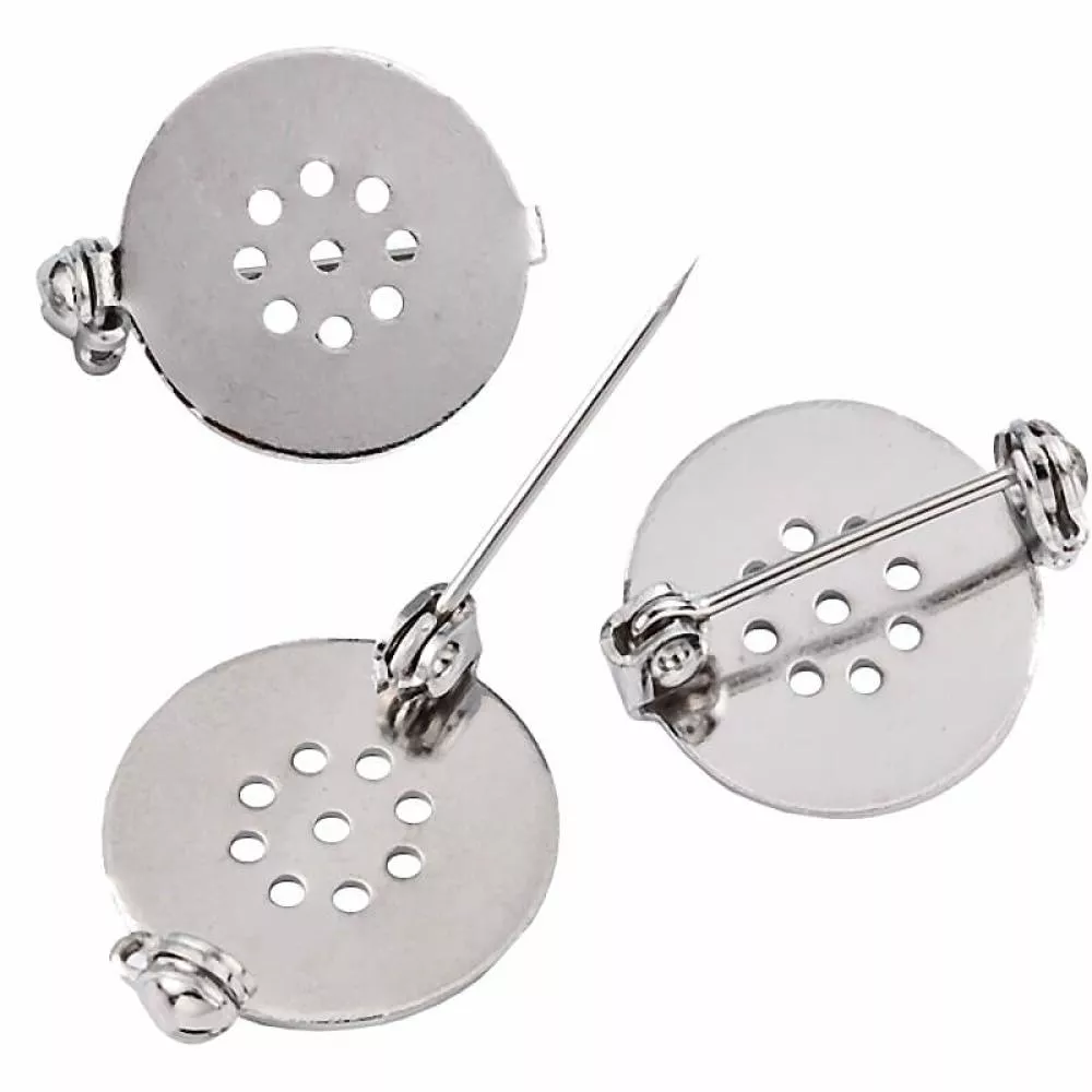 Sieb-Broschen Rohlinge, rund (18 mm)