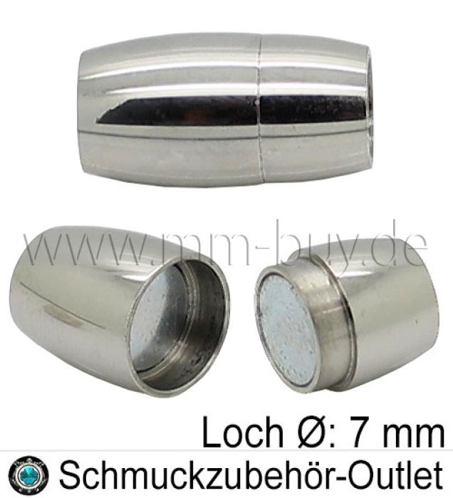Edelstahl Magnetverschluss zum Kleben, Loch Ø: 7 mm, 1 Stück