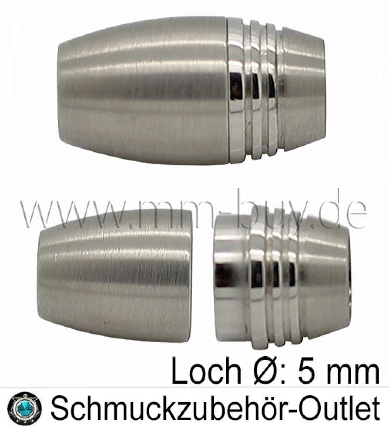 Edelstahl Magnetverschluss zum Kleben, Loch Ø: 5 mm, 1 Stück