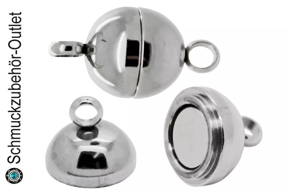 Edelstahl Magnetverschlüsse rund (Ø: 6 mm), 1 Stück