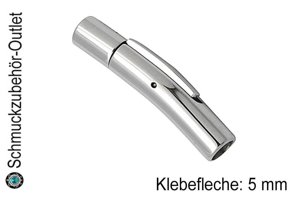Edelstahl Verschluss Bajonett (28 x 6 mm, Loch: 5 mm), 1 Stück