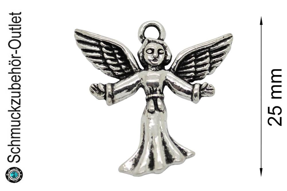Anhänger Engel silberfarben (25 x 24 mm) 1 Stück