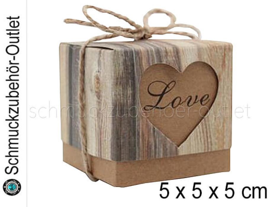 Faltschachtel für Ringe mit einer LOVE Aufschrift, 1 Stück