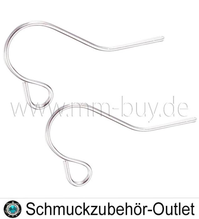 Ohrhaken nickelfrei versilbert (17 mm), 20 Stück