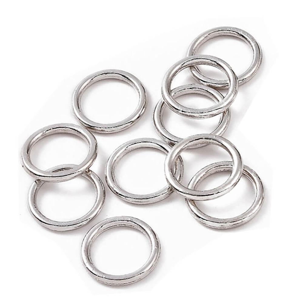 Schmuckringe geschlossen rhodiniert (12 mm)