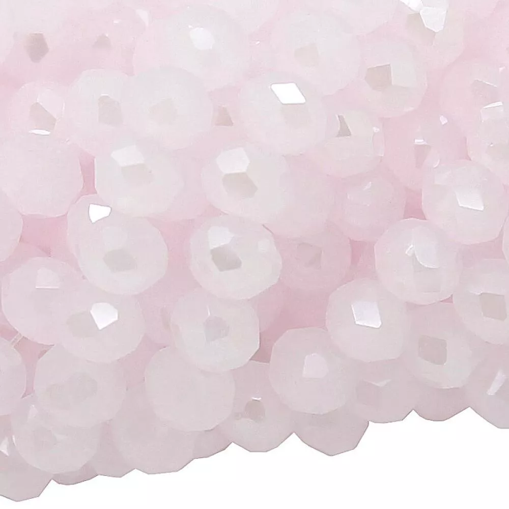 Hellrosa, 4 mm Glasschliffperlen für Ketten und Armbänder