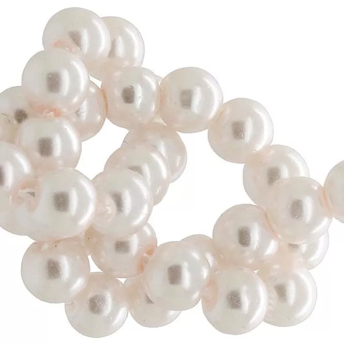 Wachsperlen Elfenbein rund (Ø: 10 mm), 1 Strang Wachsperlen Elfenbein rund (Ø: 10 mm), 1 Strang