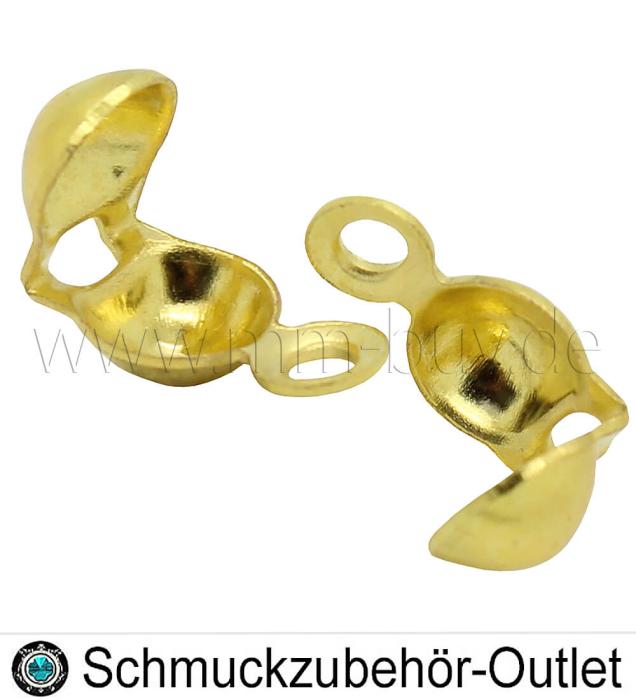 Kalotten, goldfarben, 8 x 4 mm, 50 Stück