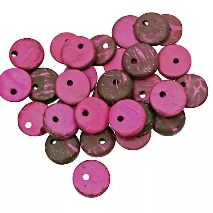 Kokosnussperlen Fuchsie (Ø: 12 mm), 40 Perlen