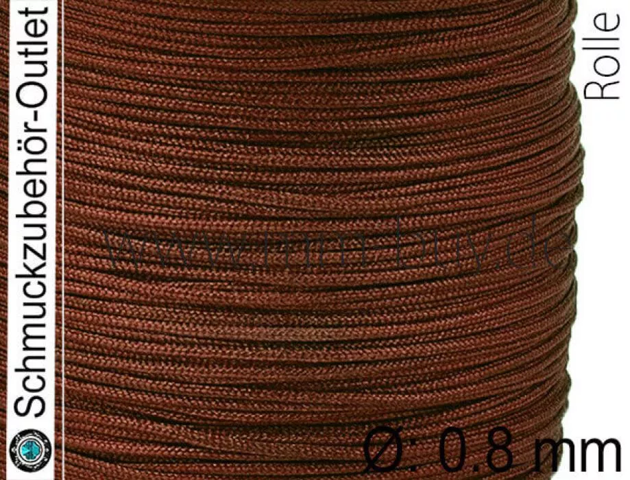 Schmuckband, Ø: 0.8 mm, Terrakotta, 1 Rolle (90 Meter)