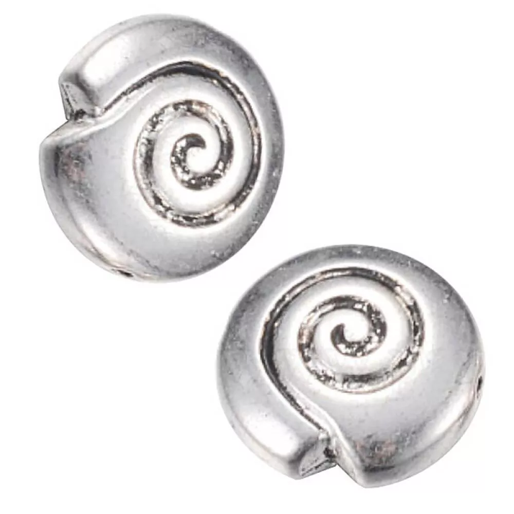 Metallperlen, nickelfrei, silberfarben (15 mm)