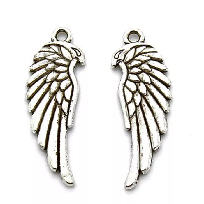 Anhänger Flügel silber (34x11 mm), 2 Stück Anhänger Flügel silber (34x11 mm), 2 Stück
