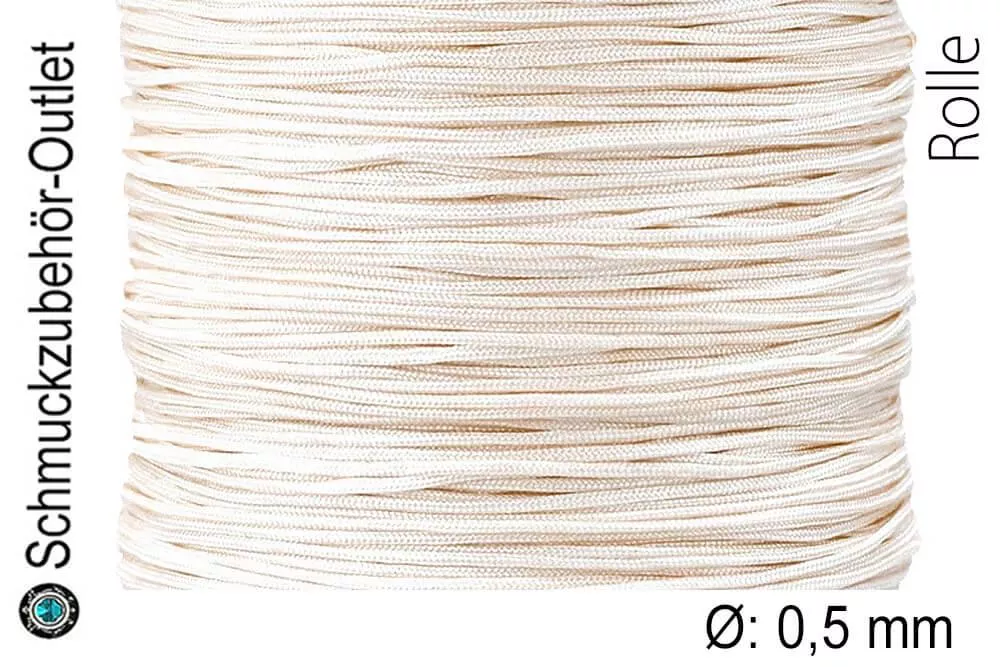 Nylonband beige (Ø: 0,5 mm), 130 Meter (Spule)