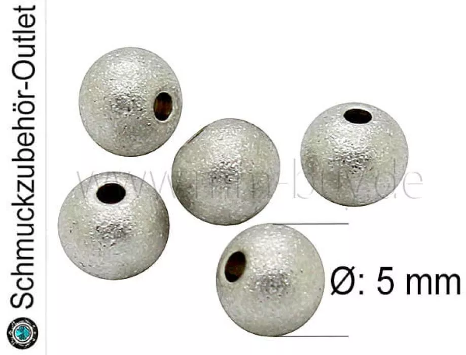 Edelstahl Stardust Perlen, Ø: 5mm, 5 Stück