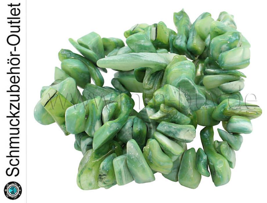 Muschelperlen-Chips, Farbe: grün, 1 Strang