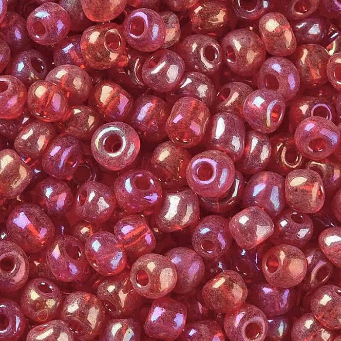 Rocailles rot irisierend (4 mm - 6/0), 25 g