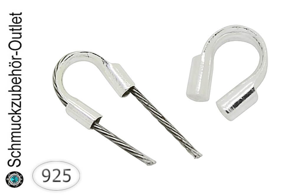925 Sterling Silber Drahtschützer, 2 Stück