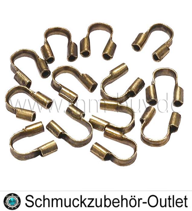 Schmuck Drahtschützer bronzefarben (für 0.45 mm Drahtstärke), 50 Stück