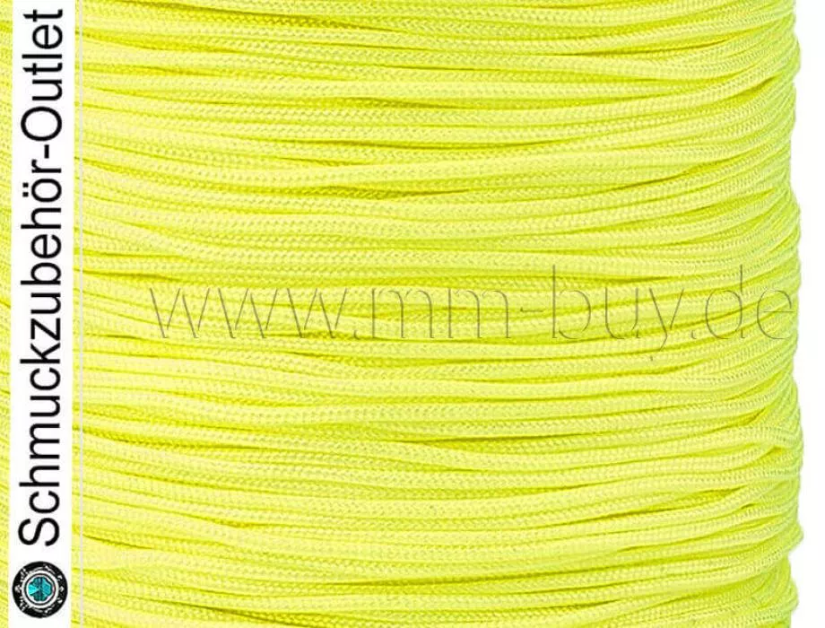 Textilband, Ø: 0.8 mm, neongelb, 1 Rolle (45 Meter)