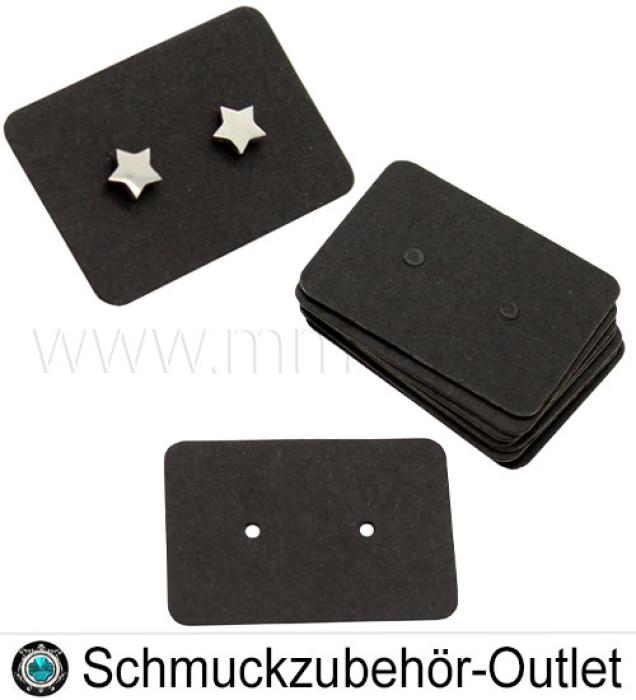Schmuckkarten für Ohrringe, schwarz, 25x35 mm, 20 Stück