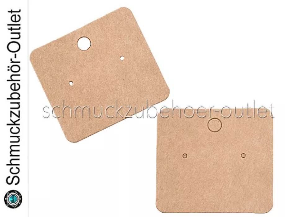 Schmuckkarten für Ohrringe naturfarben (5,5 x 4 cm), 10 Stück
