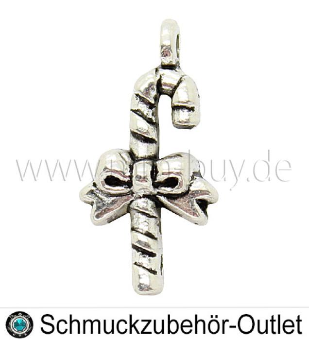 Schmuckanhänger, Weihnachtsmann Stock, 21x11 mm, 1 Stück