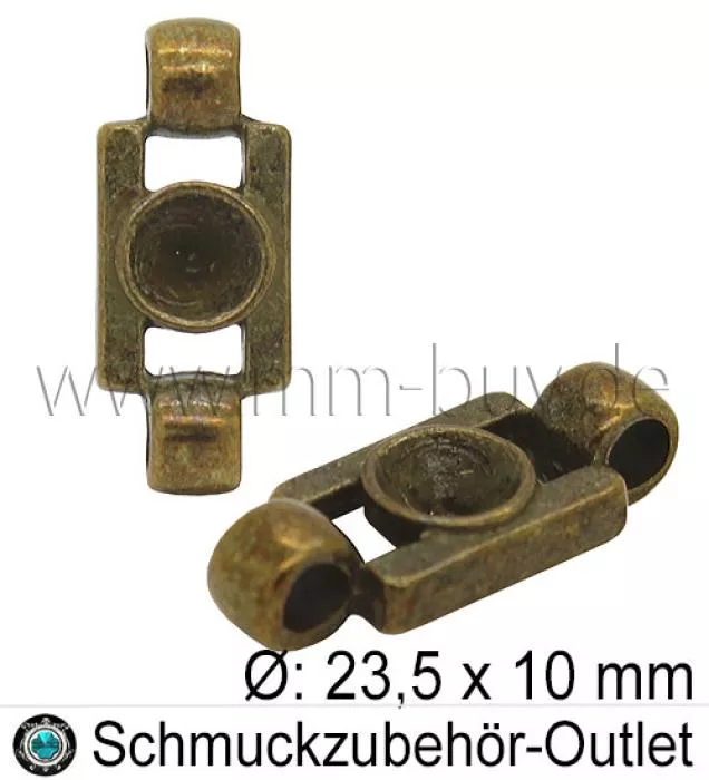 Zwischenperlen,  antik bronze, 23.5x10 mm, 1 Stück