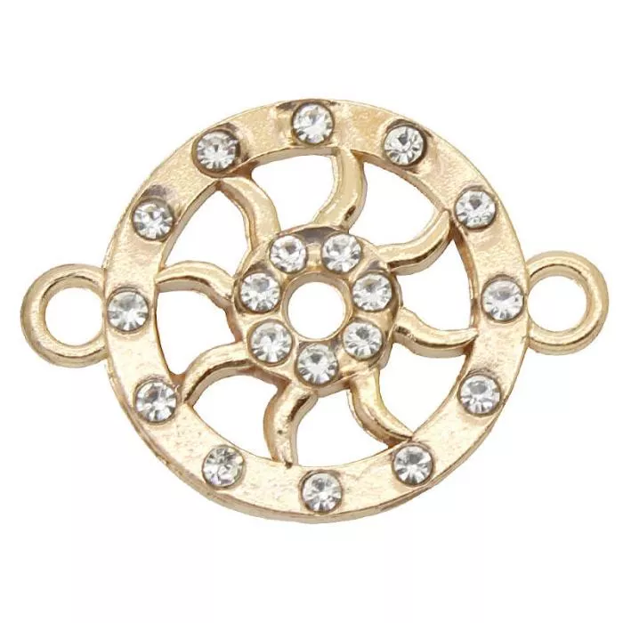 Schmuckverbinder „Die Spirale des Lebens“ goldfarben (Ø: 20 mm), 1 Stück