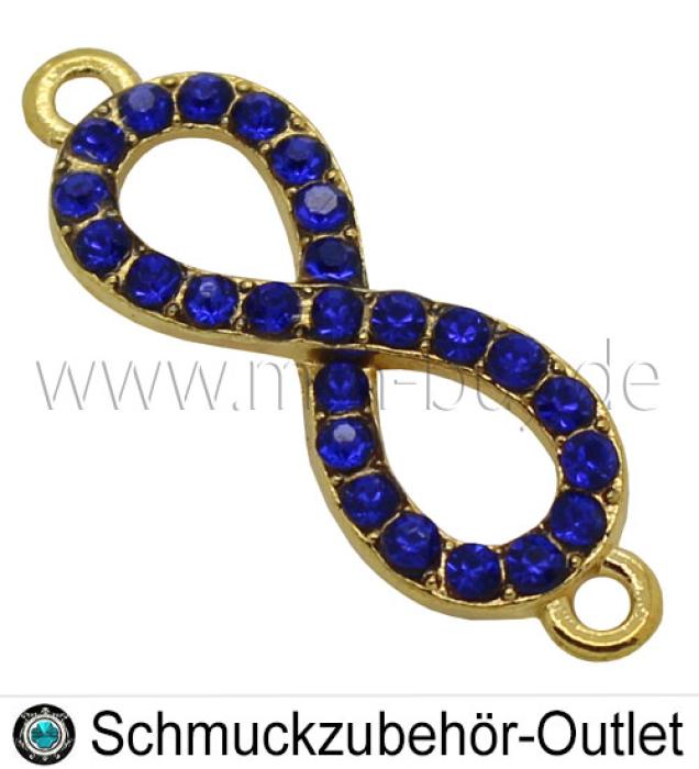 Schmuckverbinder "Unendlichkeitszeichen", 33x10 mm, Farbe: wählbar, 1 Stück