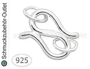 925 Sterling Silber S-​Hakenverschluss (11 mm), 1 Stück