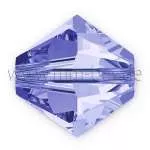 Tschechische Kristallperlen; Doppelkegel-Bicone, Farbe: flieder