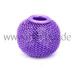 Drahtperlen lila (Ø: 16x15 mm), 5 Stück