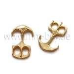 Verschlüsse für Armbänder, Anker, gold, 26,5x16,5 mm, 1 Stück