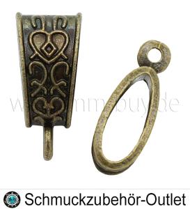 Anhängerösen, bronzefarben, 18.5x8mm, 1 Stück