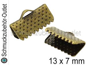 Bandklemmen bronzefarben nickelfrei (13 x 7 mm), 10 Stück