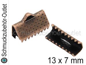 Bandklemmen kupferfarben nickelfrei (13 x 7 mm), 10 Stück